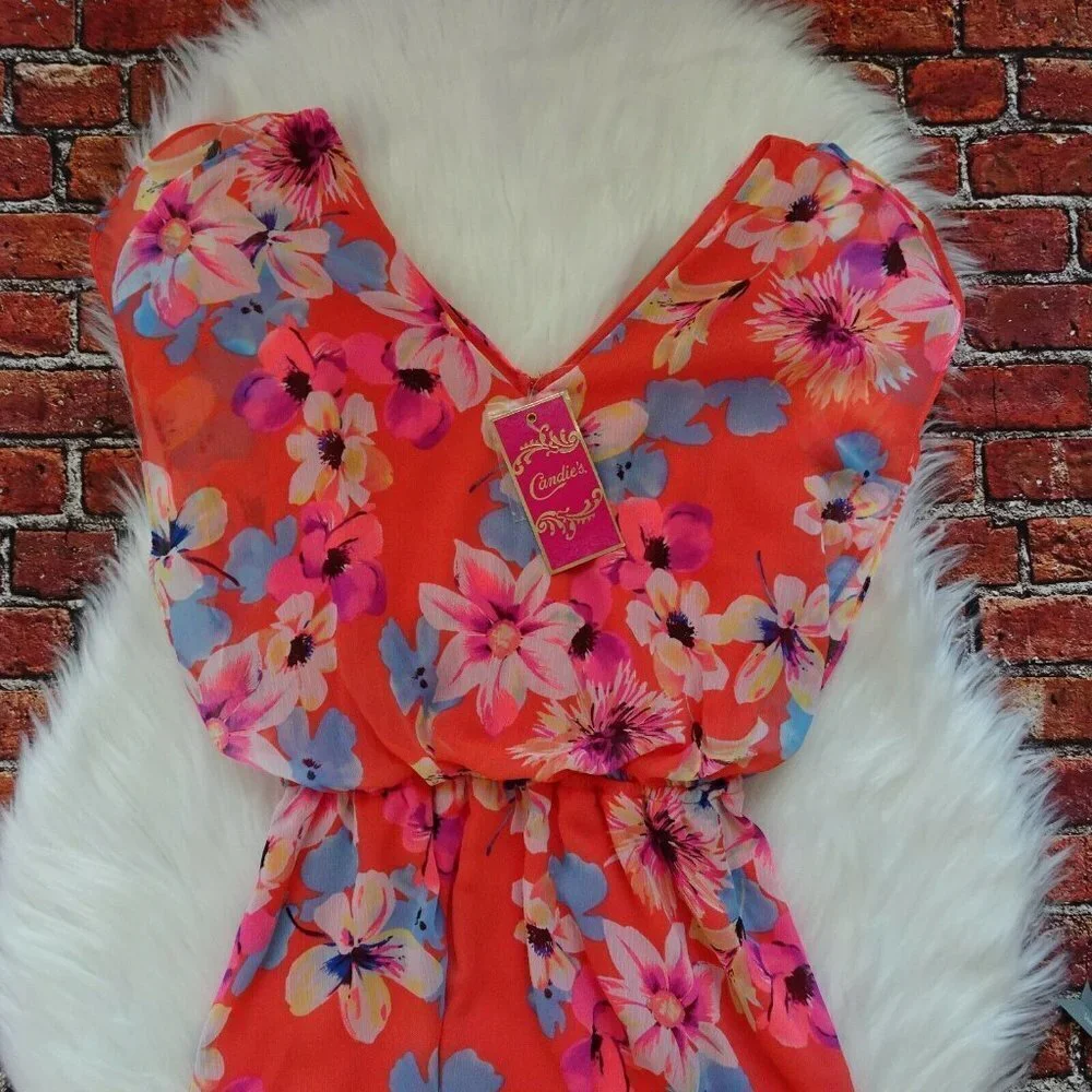 NWT Candie's Dress Floral Party Cocktail Prom S - Picture 6 of 13